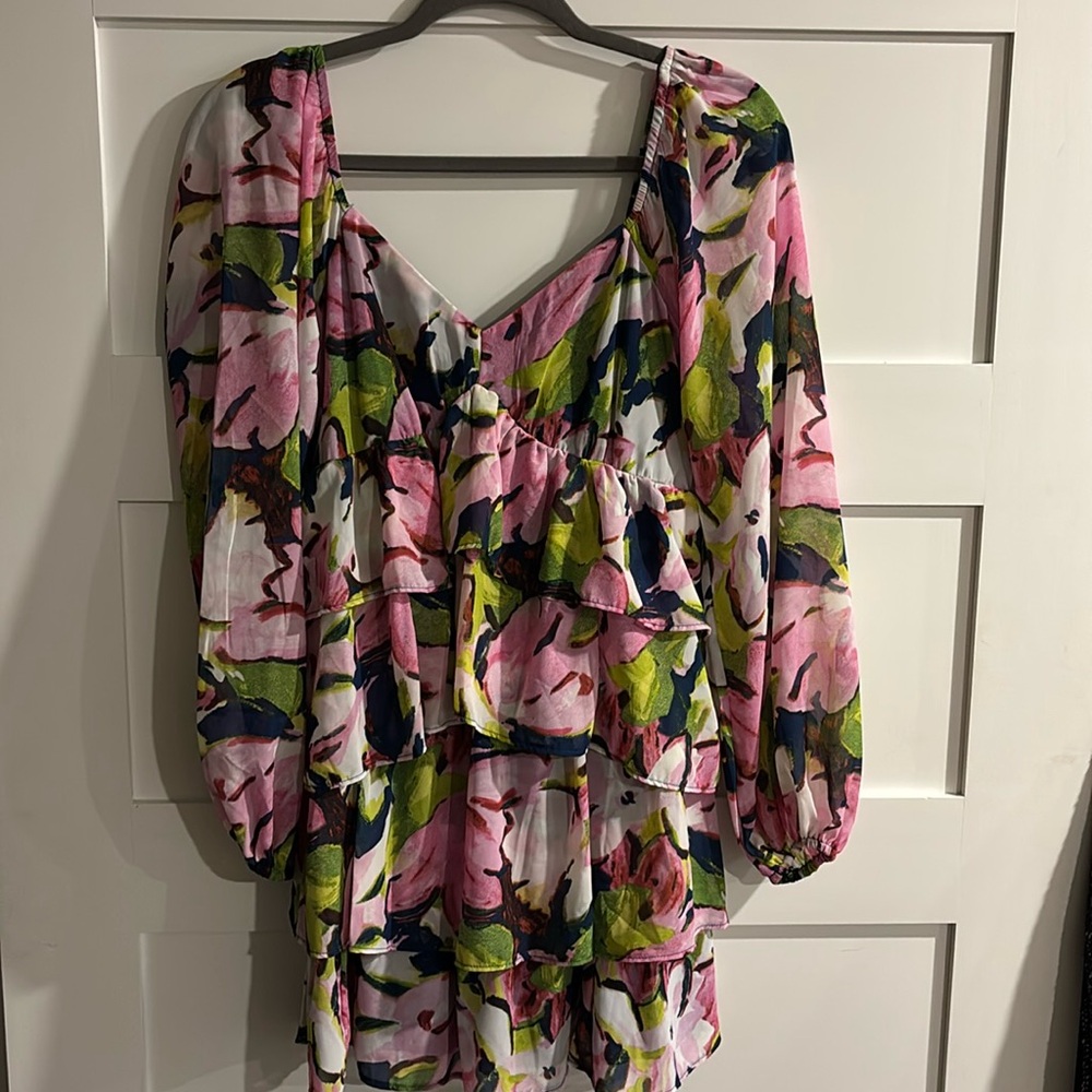 A&F tiered chiffon baby doll dress